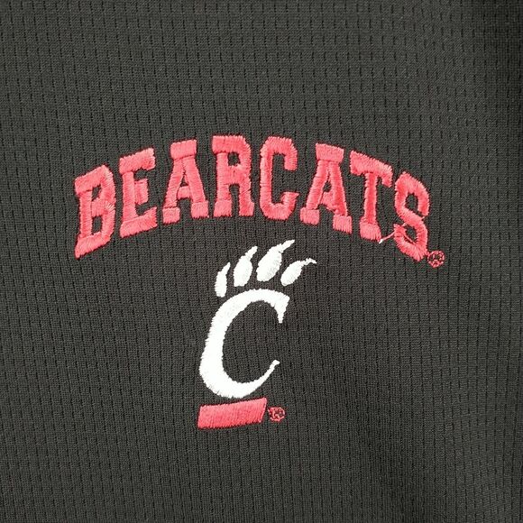 Pro Edge by Knights Apparel Men's Cincinnati Bearcats 1/4 Zip Pullover Black XL - Picture 4 of 13